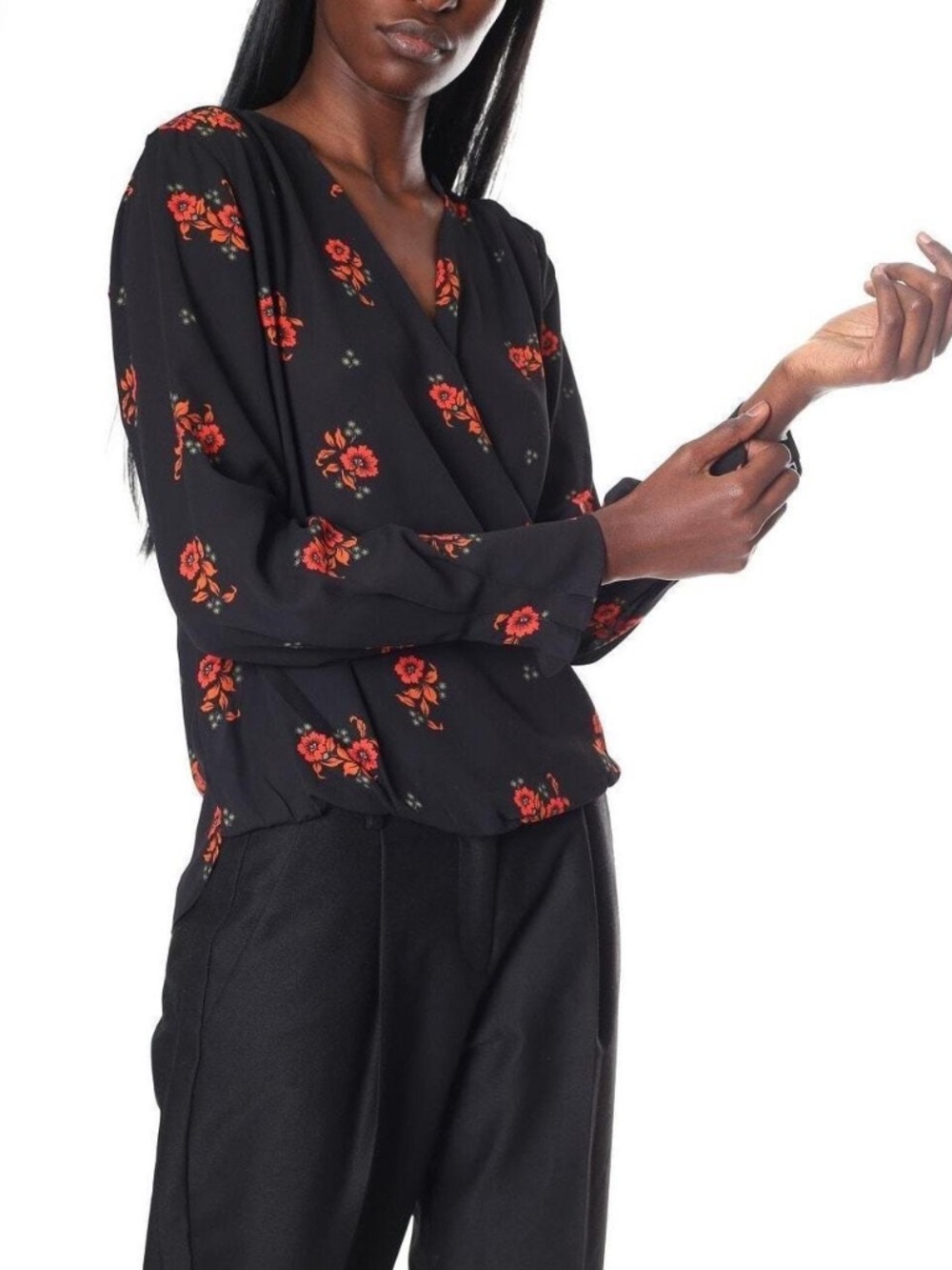 Scotch & Soda Maison Scotch floral wrap blouse size Large